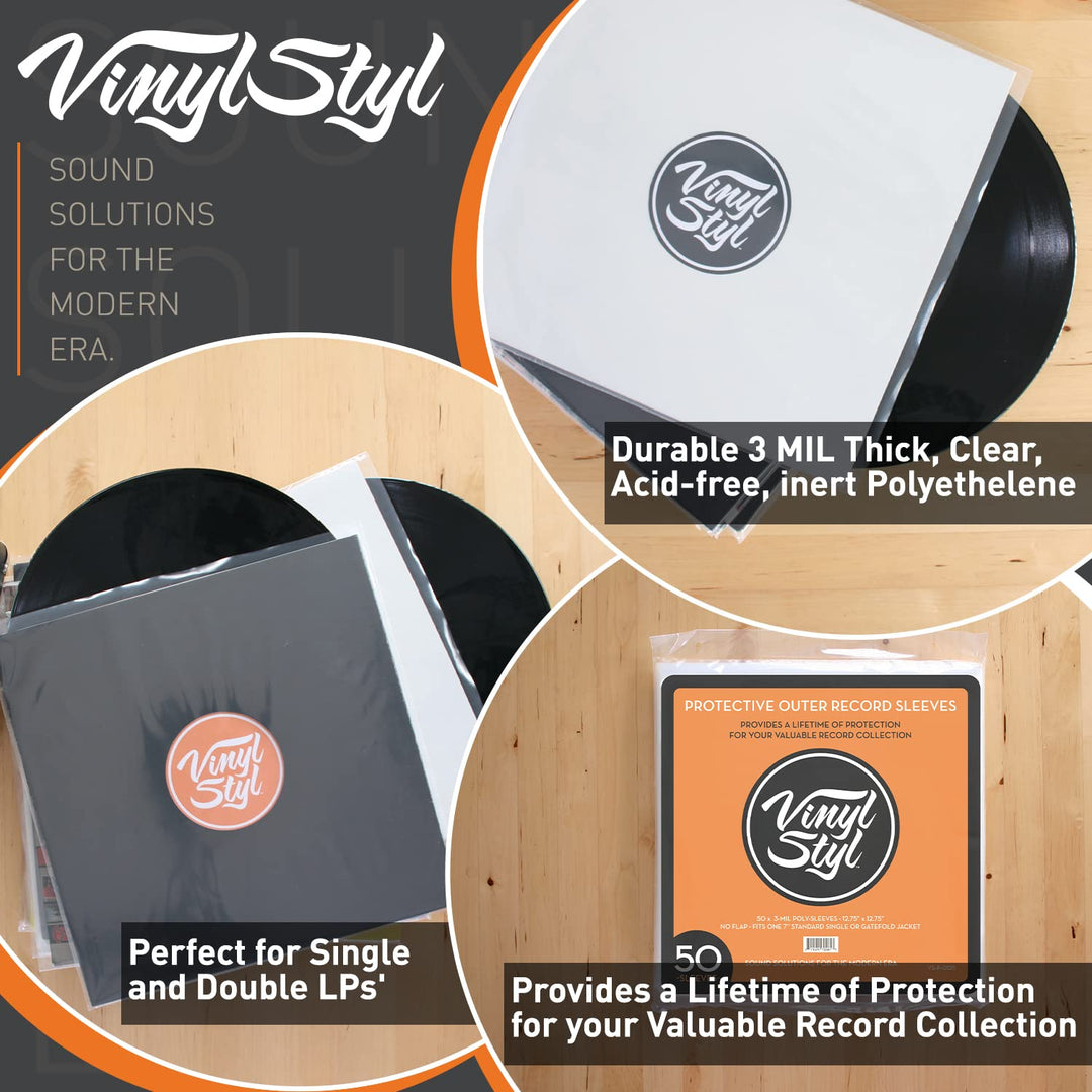 Vinyl Styl - 50 Pack Protective Outer Album Record Sleeves (Buste Protettive 33 Giri);