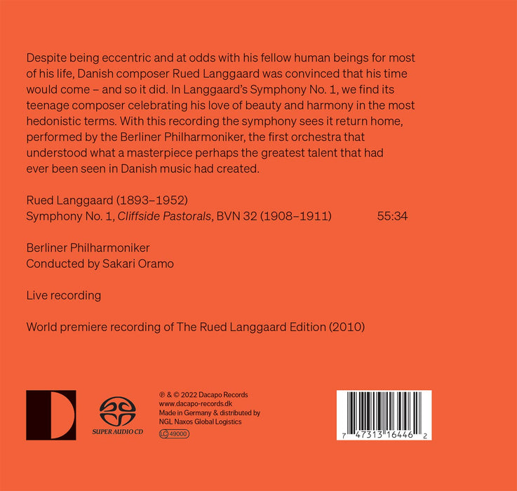 Rued Langgaard - Symphony No. 1, Cliffside Pastorals (Sacd);