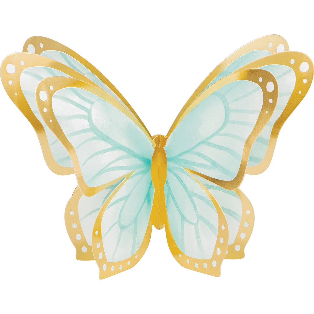 Creative Converting: Cp 3D 6/3Ct Butterfly Shimmer Foil Qs. Set 3 Centrotavola Farfalle. Grande 30X30 Cm + 2 Piccole 30 X 17 Cm;