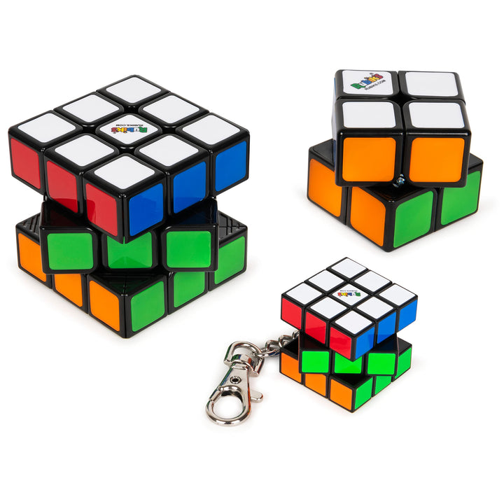 Rubik: Spin Master - Il Cubo, Family Pack 3X3 + 2X2 + Portachiavi 3X3;