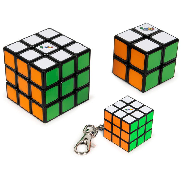 Rubik: Spin Master - Il Cubo, Family Pack 3X3 + 2X2 + Portachiavi 3X3;