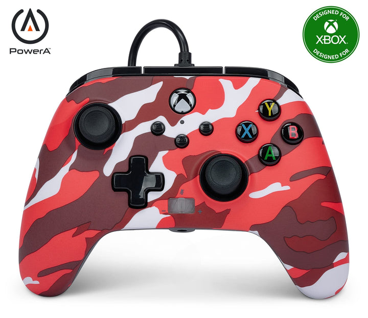 Power A: Xbox Series Enhanced Wired Controller Red Camo (Anche Per Xboxone);