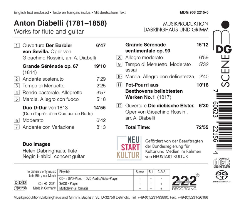Anton Diabelli - Works For Flute And Guitar;