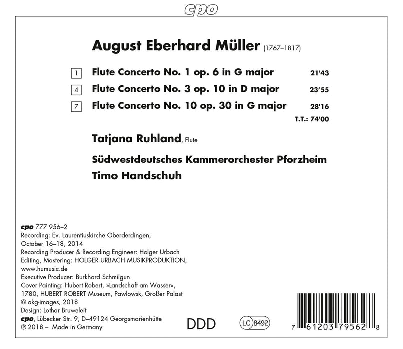 August Eberhard Muller - Flute Concertos 1 & 3 & 10;