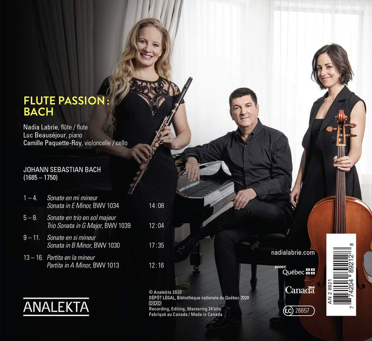 Nadia Labrie: Flute Passion - Bach;