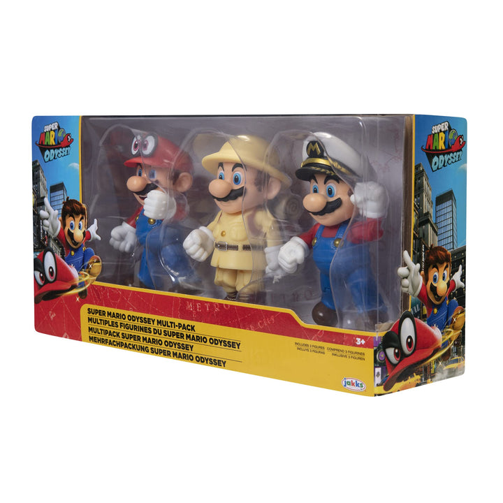 Nintendo: Jakks - Super Mario - Mario Odyssey 3 Pack (4" Characters);