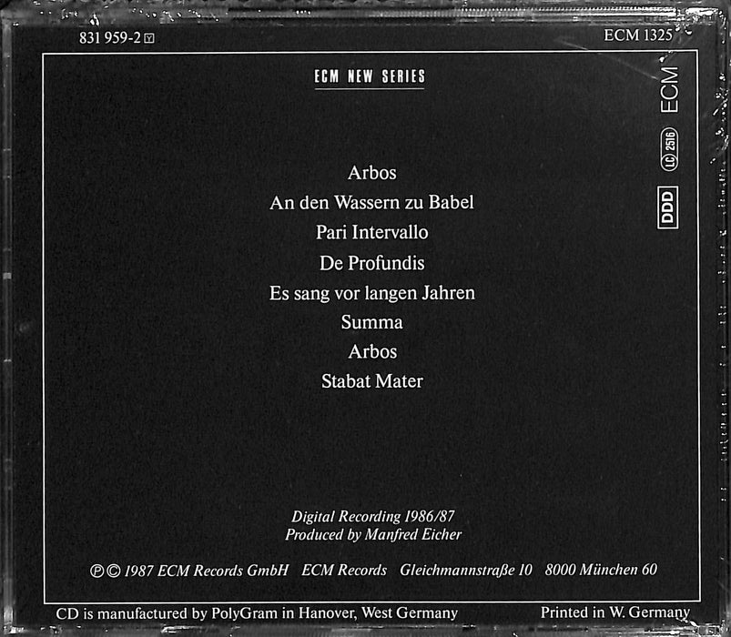 Arvo Part - Arbos;