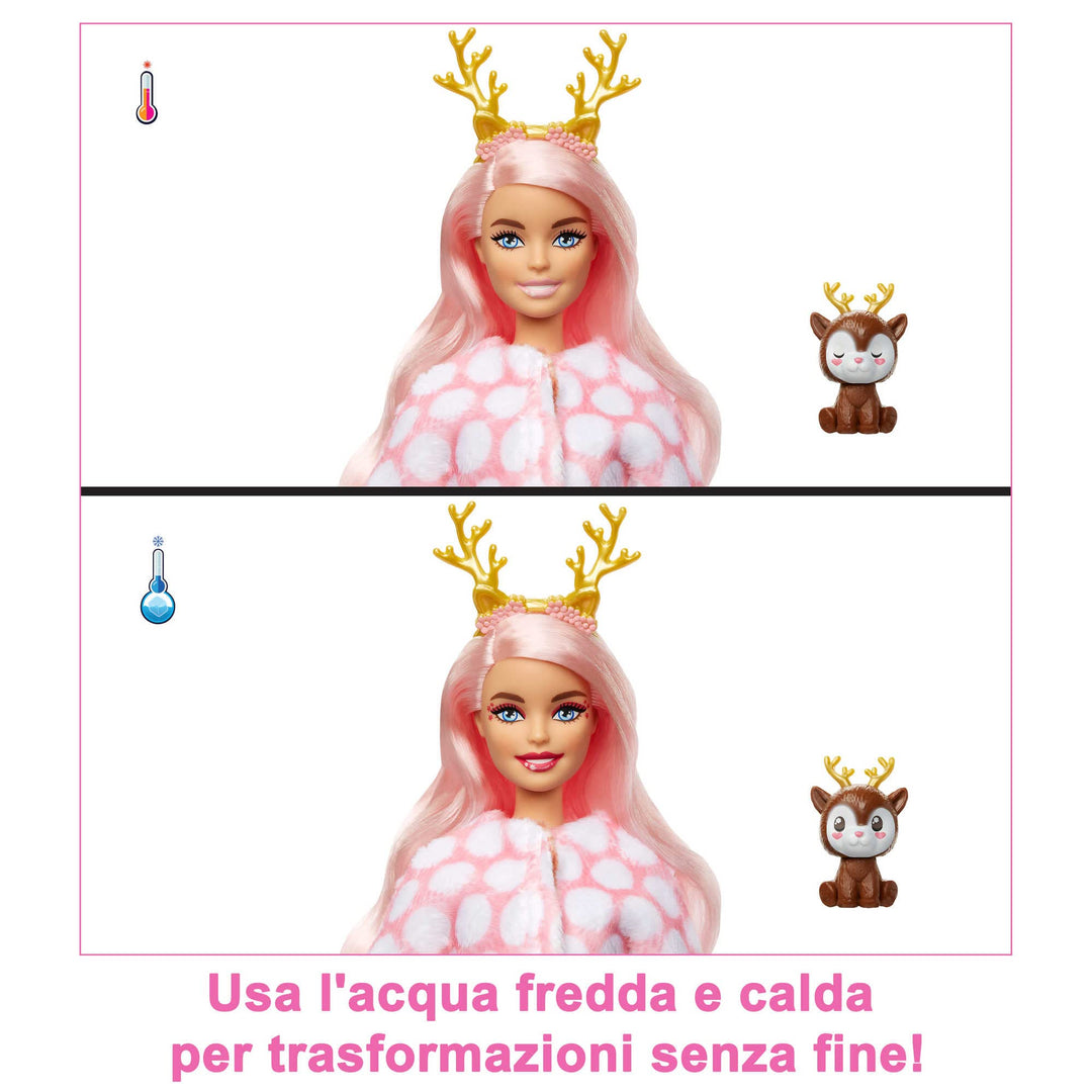 Barbie: Cutie Reveal Doll Winter Sparkle Deer;