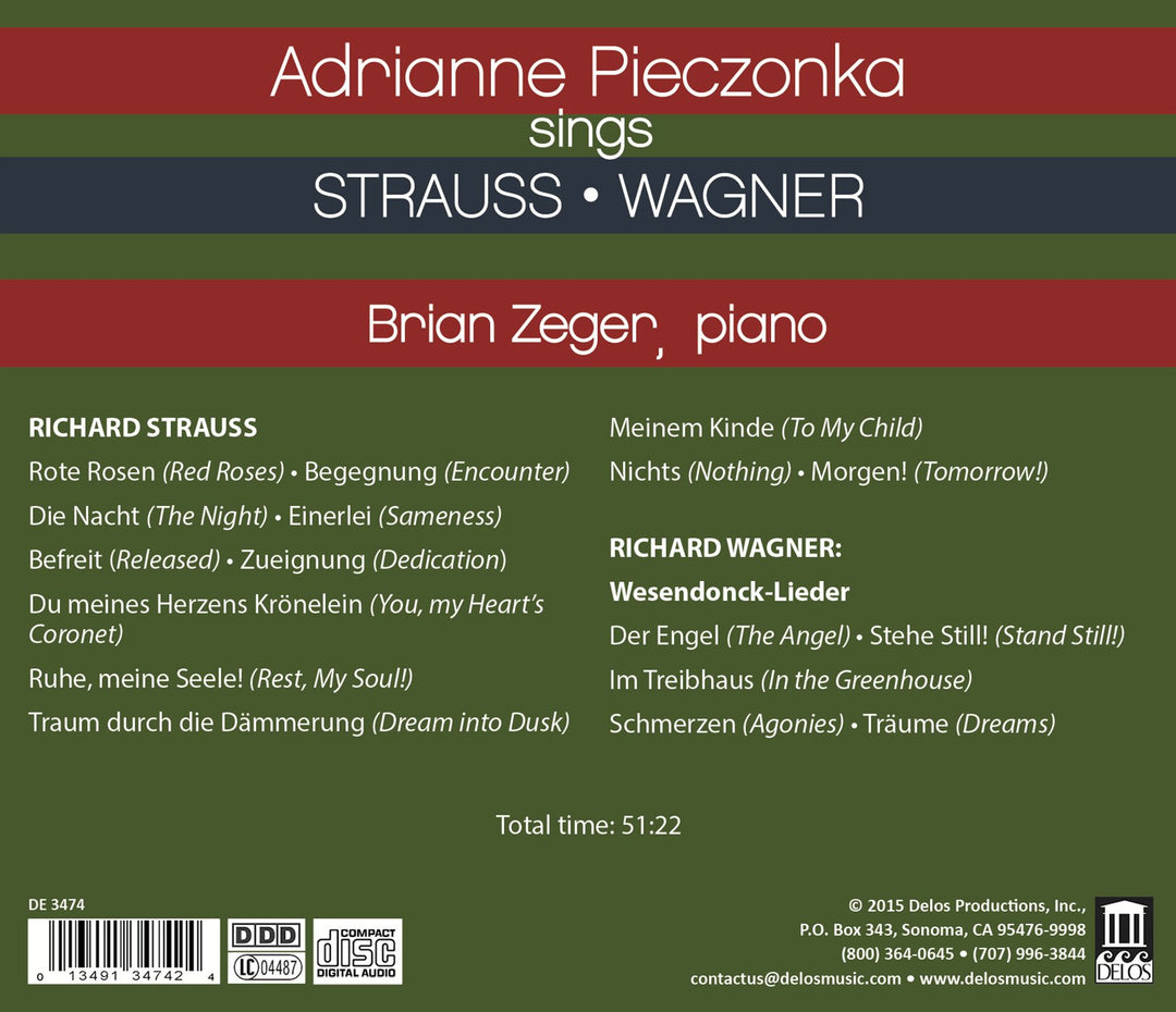 Richard Strauss / Richard Wagner - Adrianne Pieczonka: Sings Strauss &amp; Wagner;