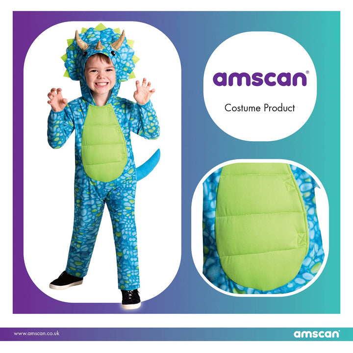 Amscan: Child Costume Blue Dino Age 3-4 Years;