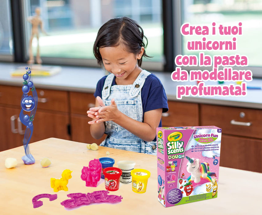 Crayola: Silly Scent Dough - Pasta Da Modellare Profumata Set Crea & Modella Unicorno;