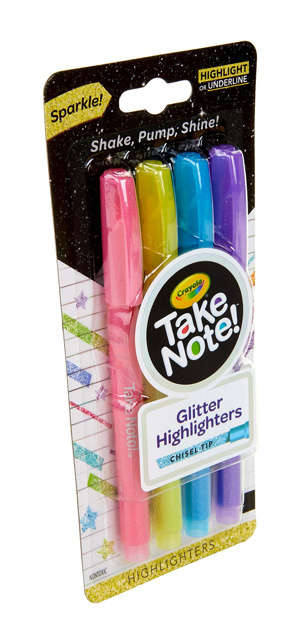 Crayola: Take Note! 4 Glitter Highlighters;