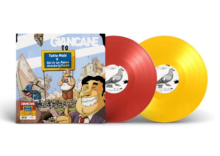 Giancane - Tutto Male / Sei In Un Paese Meraviglioso (Copertina Zerocalcare) (Red & Yellow Vinyl) (2 Lp);