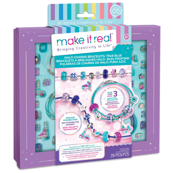 Make It Real: Braccialetti Con Punti Luce E Charm - Toni Dell'Azzurro;