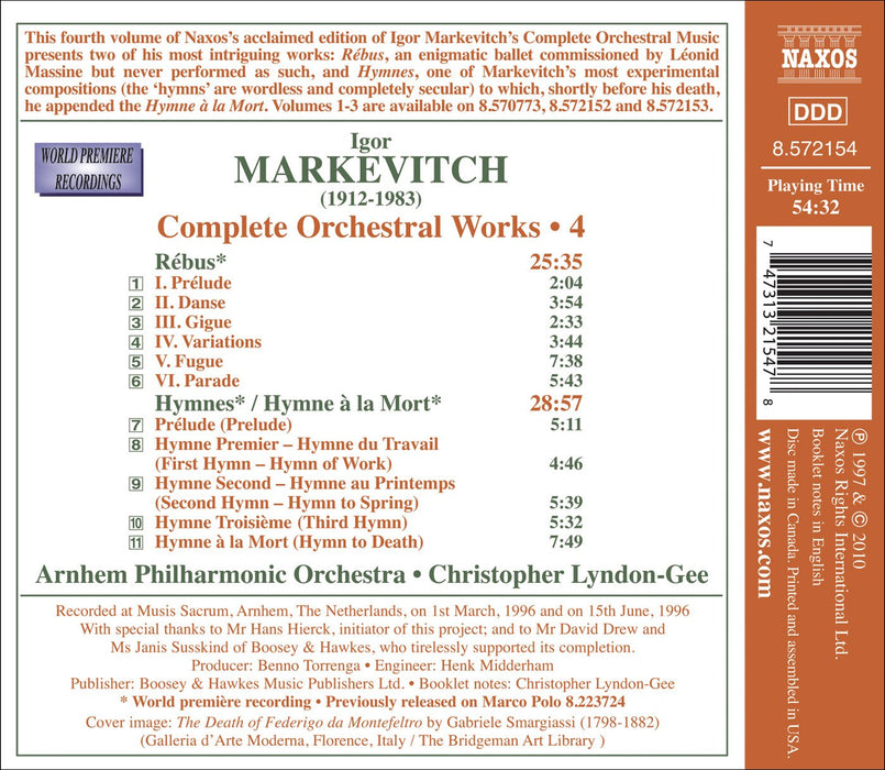 Igor Markevitch - Complete Orchestral Works Volume 4;