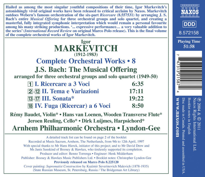 Igor Markevitch - Complete Orchestral Works Volume 8;