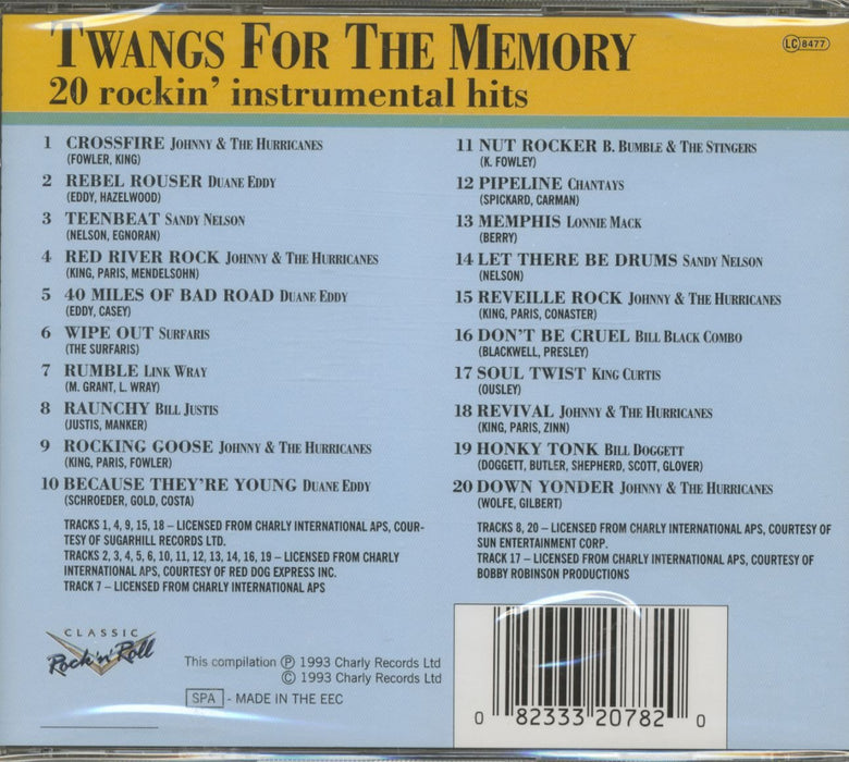 Rwang For The Memory - 20 Rockin' Instrumental Hits;
