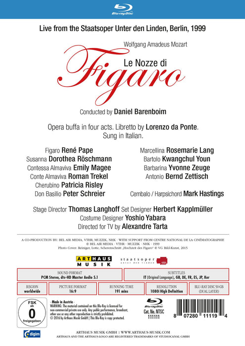 Wolfgang Amadeus Mozart - Le Nozze Di Figaro;
