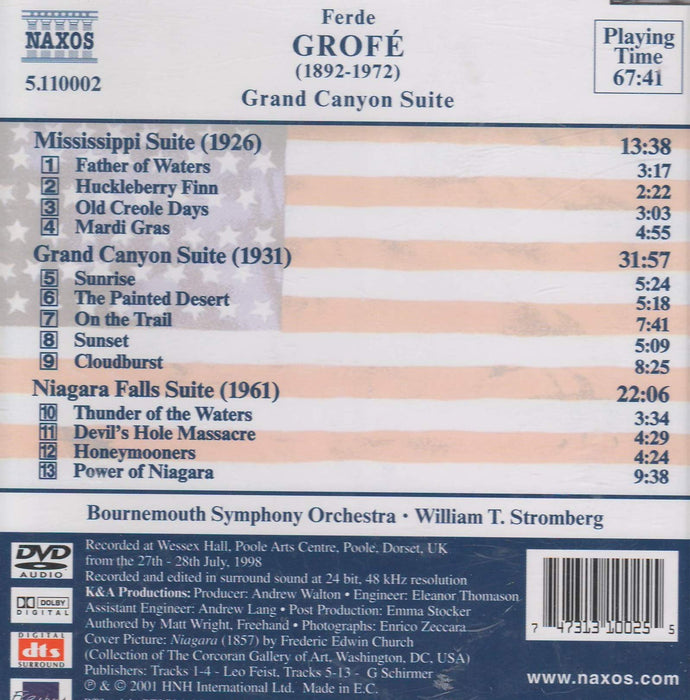Ferde Grofe' - Grand Canyon Suite, Mississippi Suite, Niagara Falls Suite;