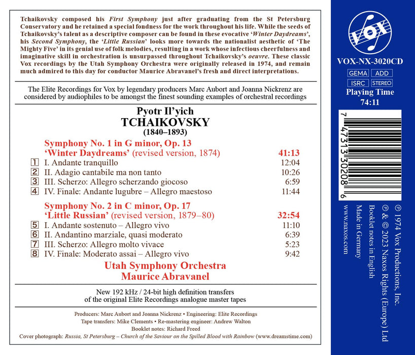 Abravanel,Maurice/Utah Symphony Orchestra - Symphony No. 1 & 2;