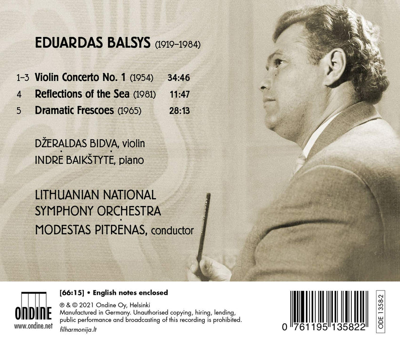 Eduardas Balsys - Violin Concerto No.1, Reflections Of The Sea;