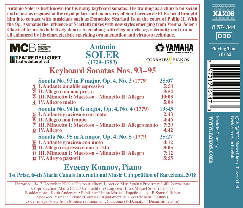 Antonio Soler - Keyboard Sonatas Nos. 93-95;