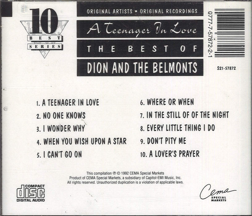 Dion & Belmonts - Teenager In Love;