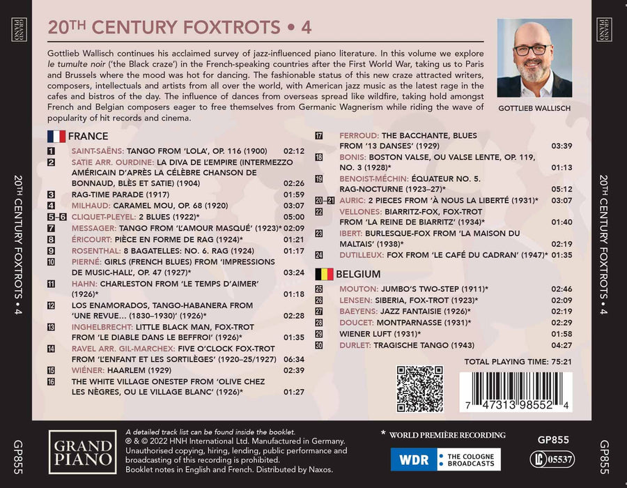 Gottlieb Wallisch: 20Th Century Foxtrots 4 (France And Belgium);