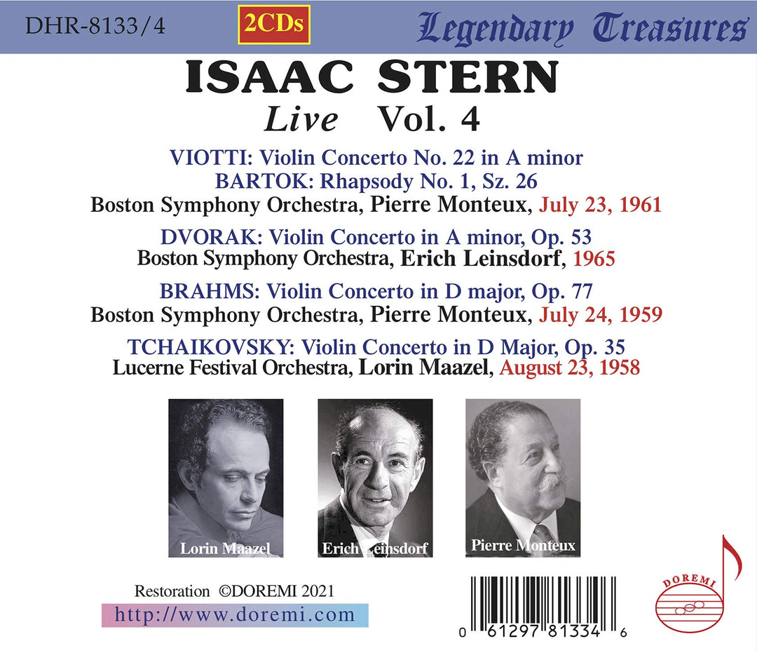 Isaac Stern: Live, Vol. 4 (2 CDs);