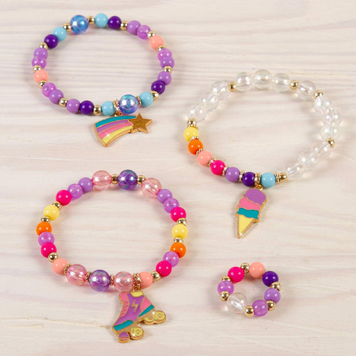Make It Real: Rainbow Pearl Bracelets;