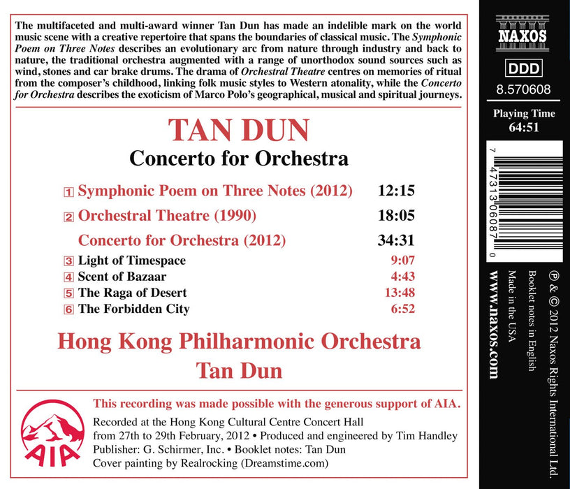 Tan Dun - Symphonic Poem On Three Notes - Orchestral Theatre - Concerto Per Orchestra;