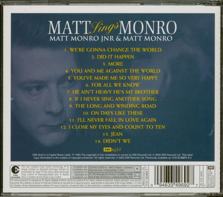 Matt Monro Jnr - Matt Sings Monro;