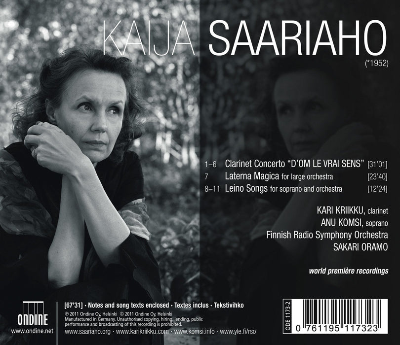 Kaija Saariaho - D'om Le Vrai Sens, Laterna Magica, Leino Songs;