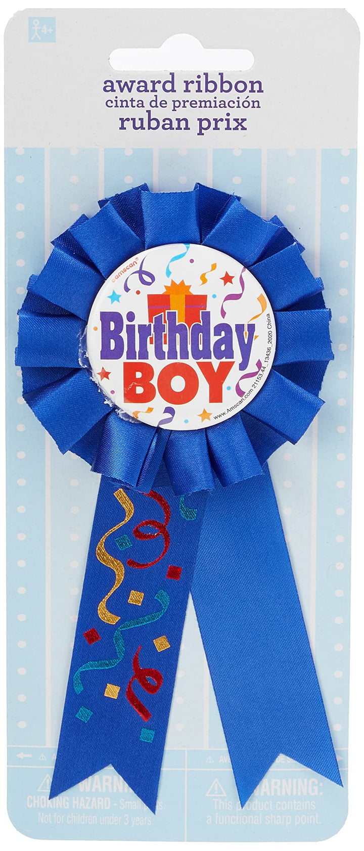 Amscan: Award Ribbon Birthday Boy 15.2Cm;