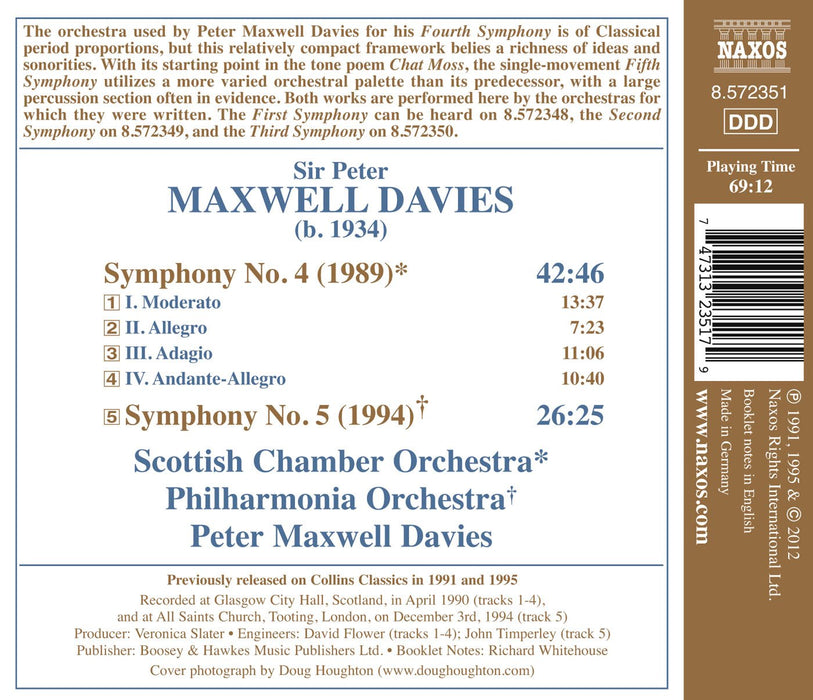 Peter Maxwell Davies - Symphonies Nos. 4 & 5;