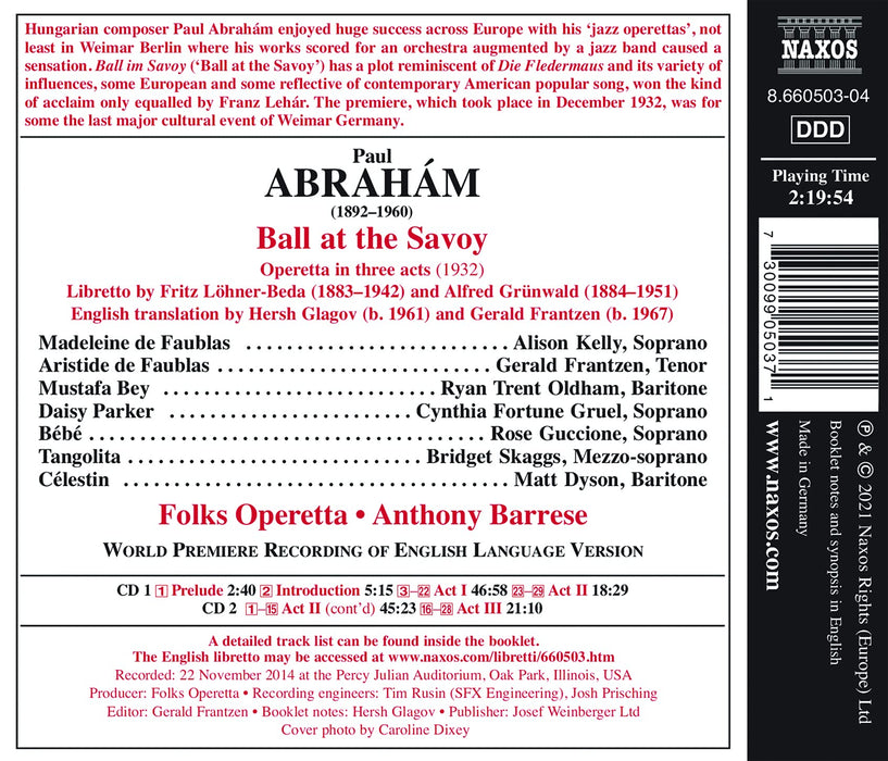 Paul Abraham - Ball At The Savoy (2 Cd);