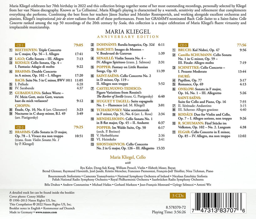 Maria Kliegel - Anniversary Edition (3 Cd);