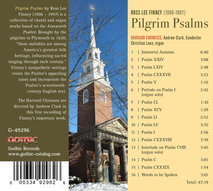 Ross Lee Finney - Pilgrim Psalms;