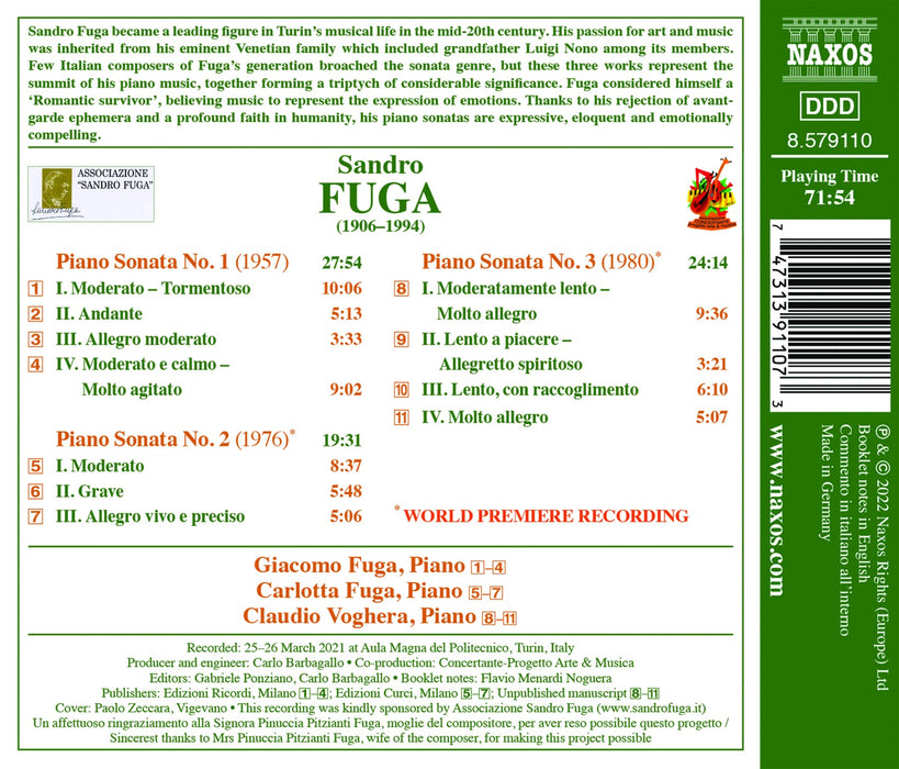 Sandro Fuga - Piano Sonatas Nos. 1-3;