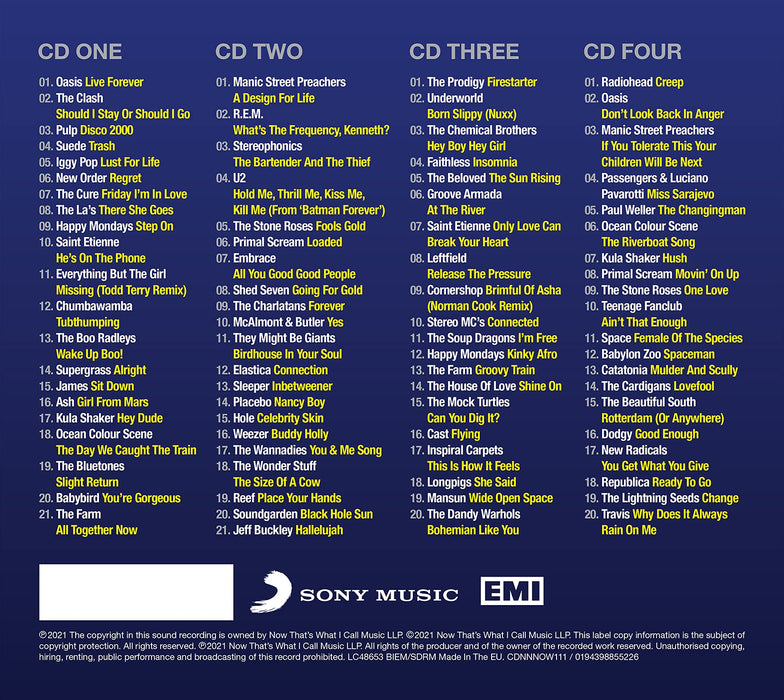 Now The Anthems Live Forever / Various (4 CDs);