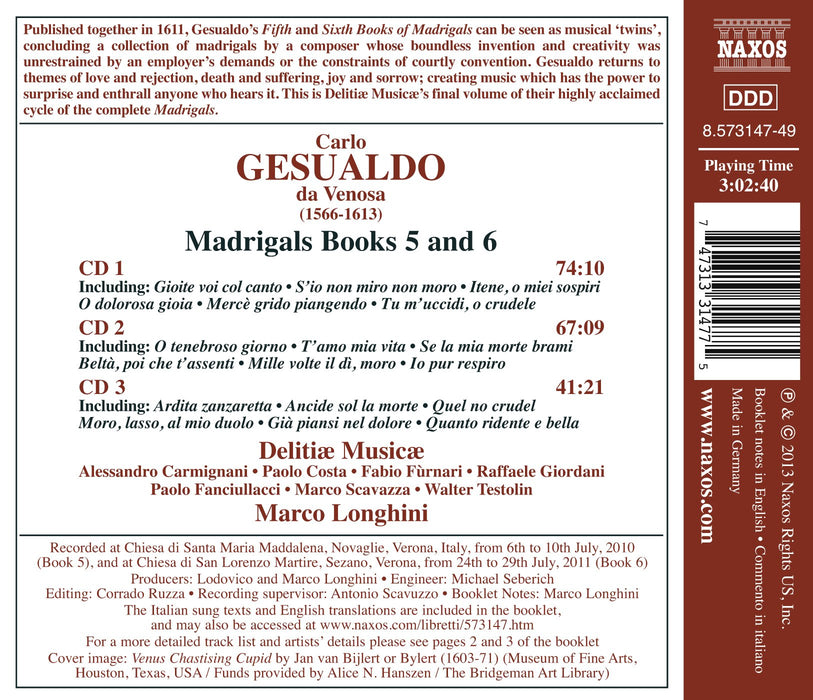 Carlo Gesualdo - Madrigals Books 5 & 6 (3 Cd);