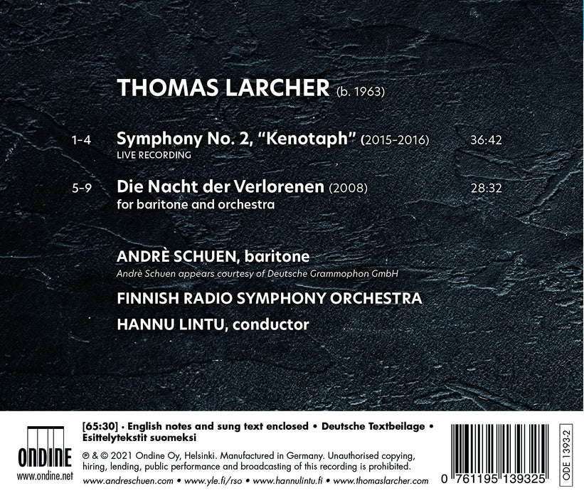 Thomas Larcher - Symphony No. 2 (Kenotaph) Die Nacht Der Verlorene;