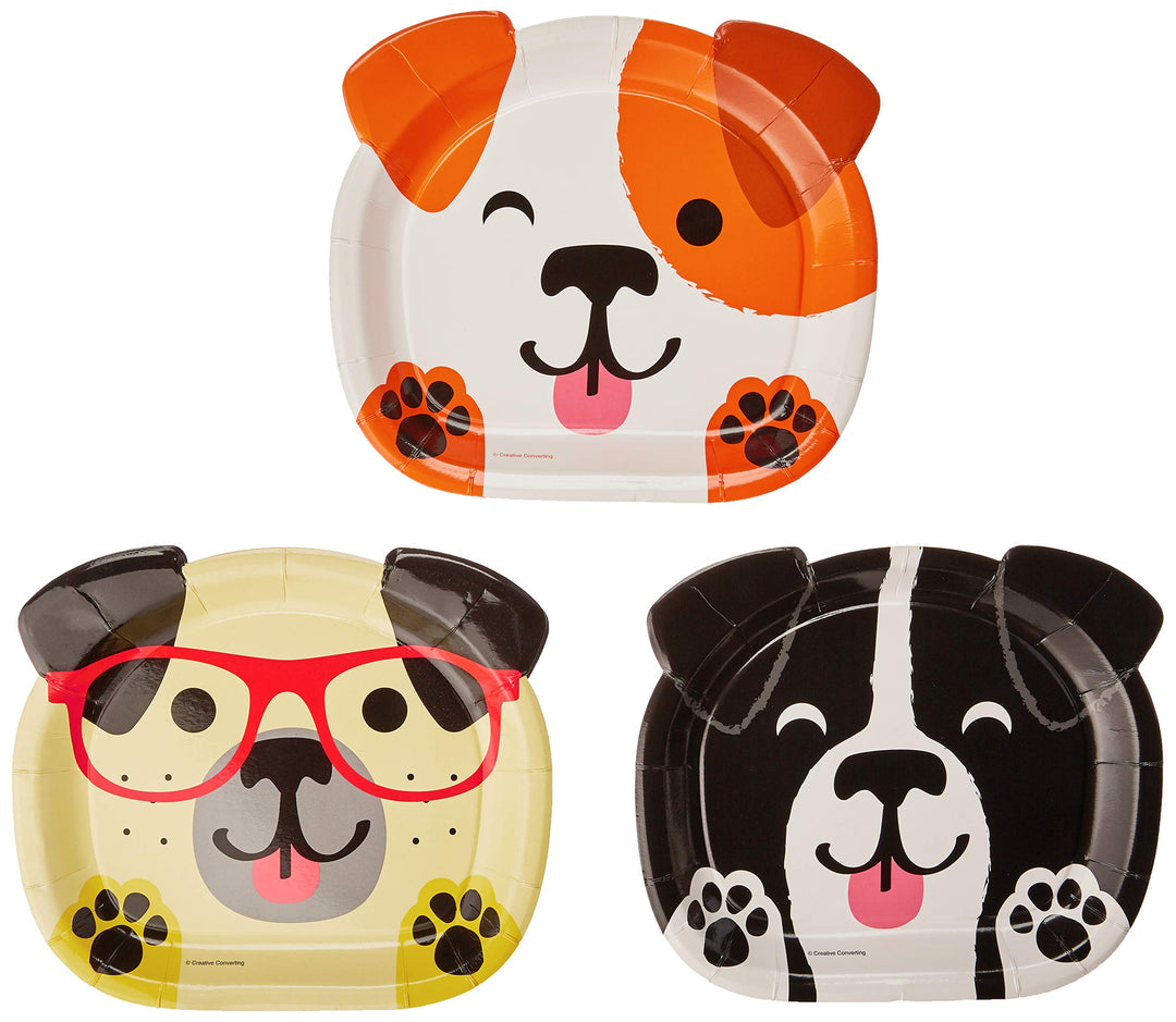 Creative Converting: Plt9 12/8Ct Shp Asst Dog Party;