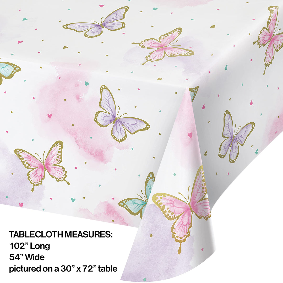 Creative Converting: Tc Pr Aop 6/1Ct 54X102 Butterfly Shimmer Qs. Tovaglia Carta 137 X 259 Cm Farfalle;