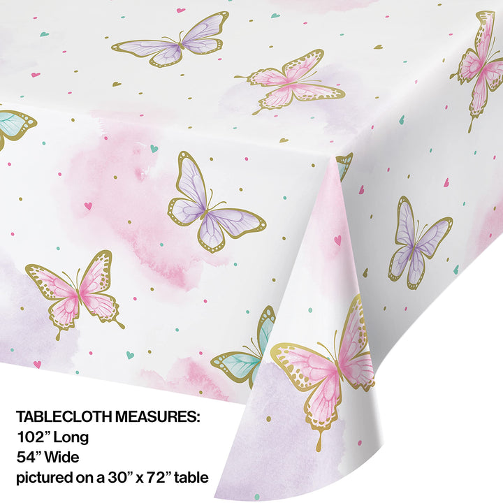 Creative Converting: Tc Pr Aop 6/1Ct 54X102 Butterfly Shimmer Qs. Tovaglia Carta 137 X 259 Cm Farfalle;