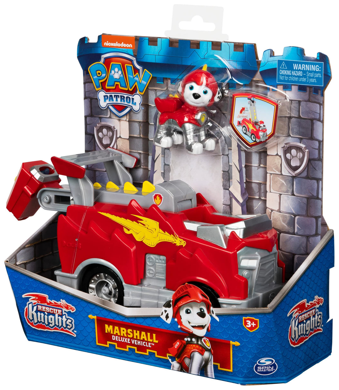 Paw Patrol: Spin Master - Veicolo Tematizzato Di Marshall Rescue Knights;