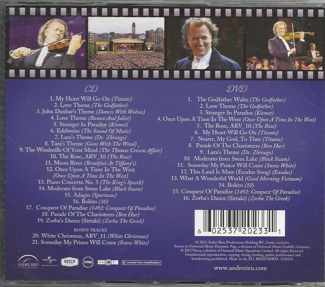 Andre' Rieu - Magic Of The Movies (Cd+Dvd);