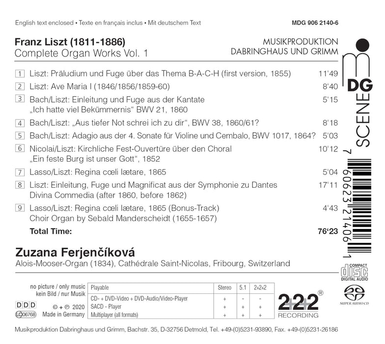 Franz Liszt - Complete Organ Works, Vol.1;