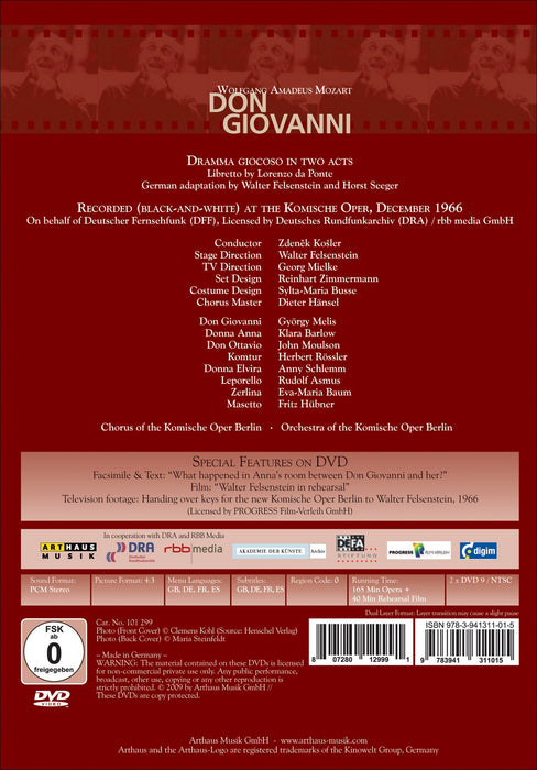 Wolfgang Amadeus Mozart - Don Giovanni (2 Dvd);