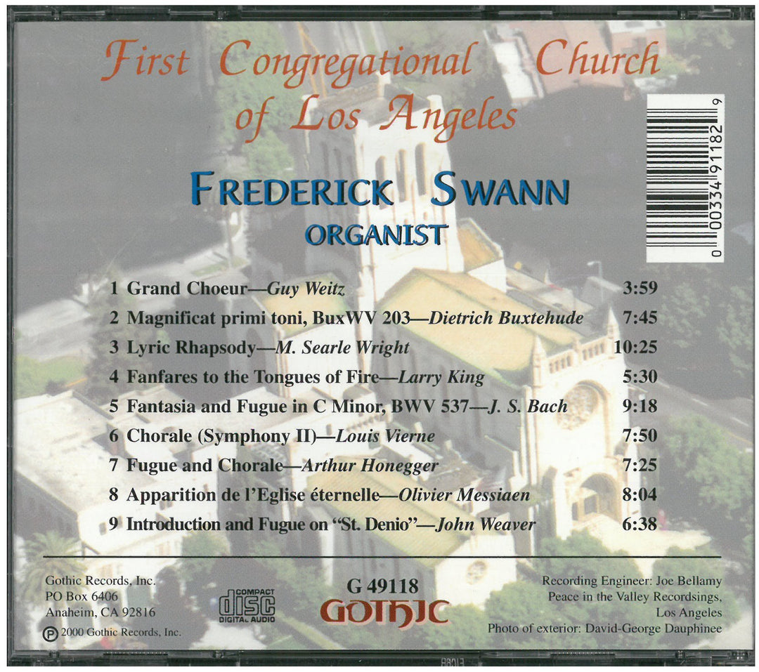 Frederick Swann: The Great Organs Of First Church Vol.1;